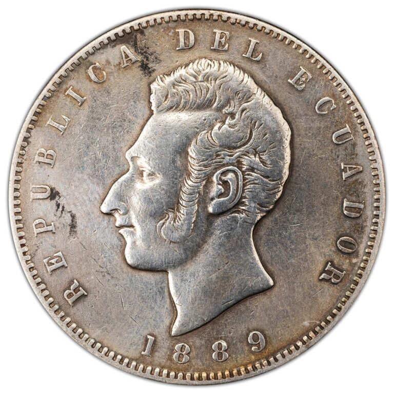 Read more about the article Ecuador 1889 1 Sucre Silver Coin KM #53 – Cleaned