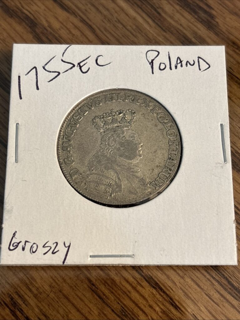 Read more about the article 1755 EC POLAND  SILVER 18 GROSZY – SMALL BUST  Beautiful Original Coin !!!!