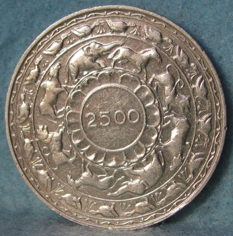 Read more about the article 1957 Ceylon 5 Rupees 2500 Years Of Buddhism World Silver Coin High Grade #587