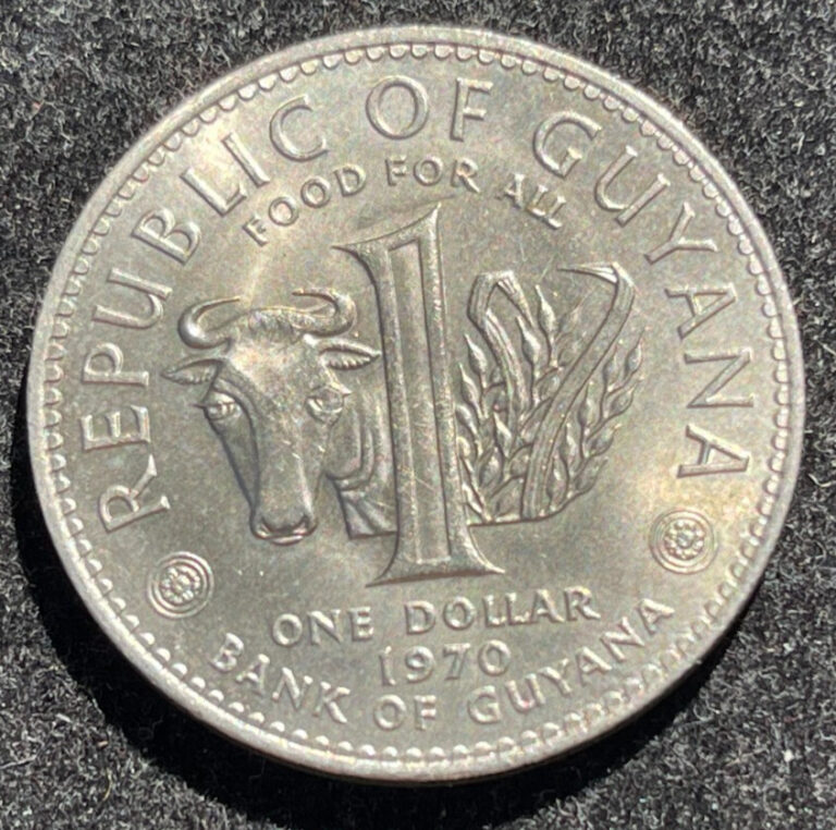 Read more about the article 1970 Guyana 1 Dollar FAO Coin Excellent Condition High Value