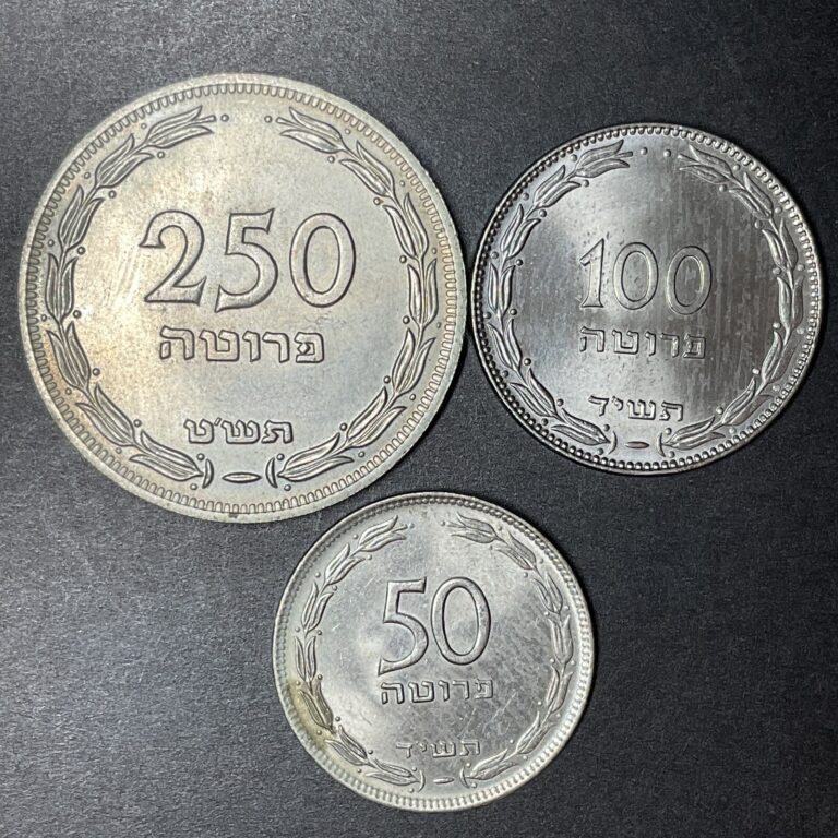 Read more about the article ISRAEL (Lot of 3 Coins) 250  100  50  World foreign coins