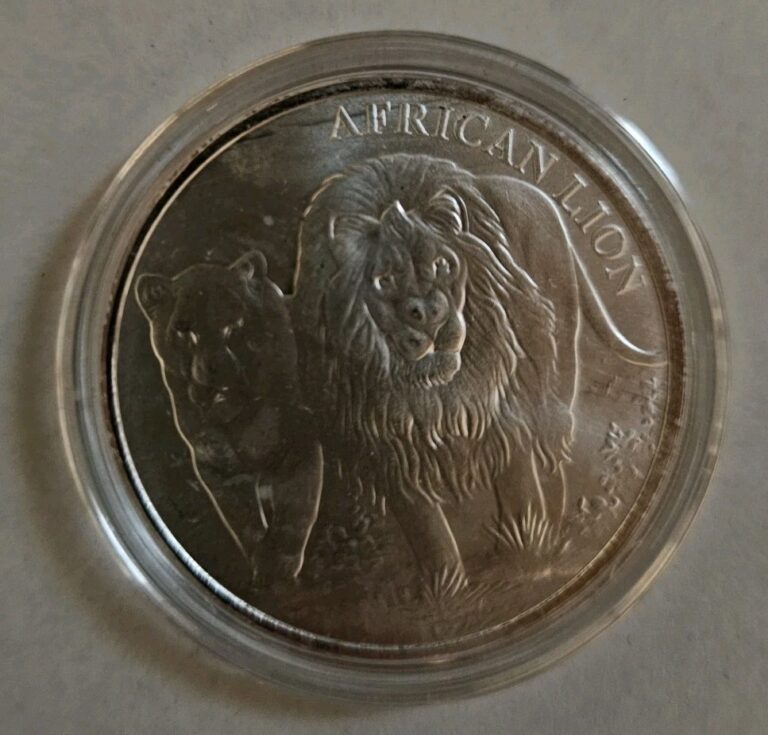 Read more about the article 2016 Republic of Congo 5 000 Francs African Lion 1 oz .999 Fine Silver Coin