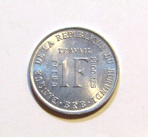 Read more about the article Burundi 1970 1 Franc unc Coin