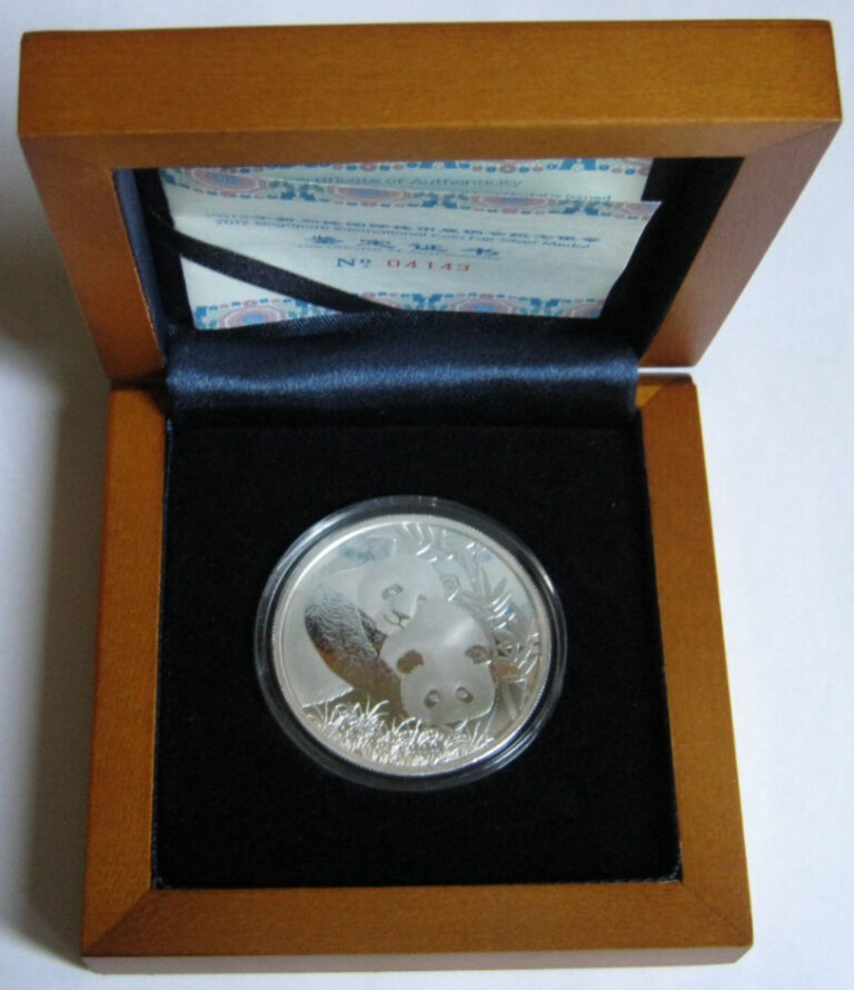 Read more about the article 2012 PROOF CHINESE SILVER PANDA ~Singapore Int’l Coin Fair~ with Box and COA
