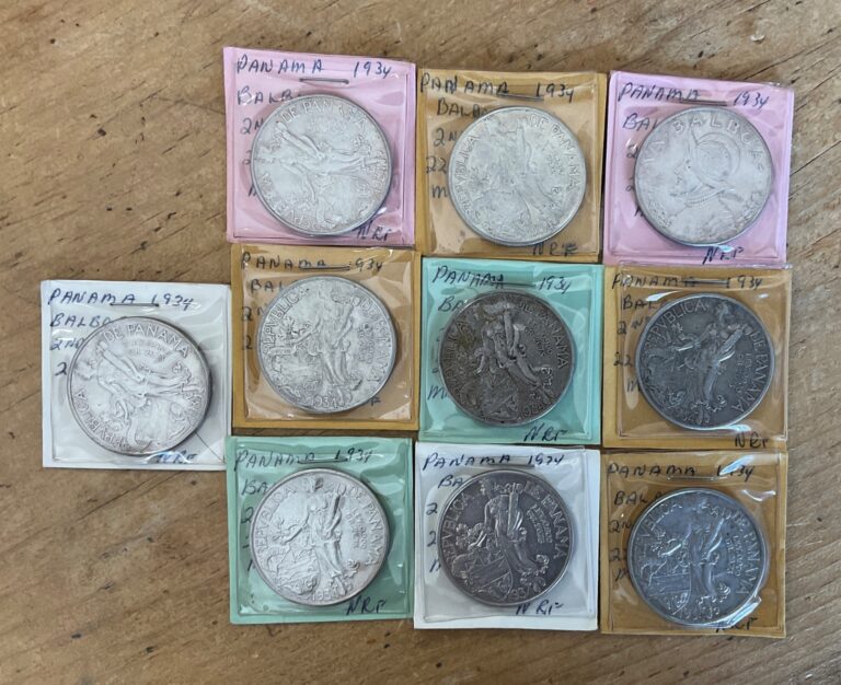 Read more about the article 1934 Panama Silver Balboa Lot of 10 (10pcs)  FREE SHIPPING