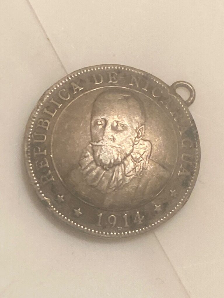 Read more about the article 1914 Nicaragua 25 Centavos Francisco Hernández  de Córdoba  Silver Coin