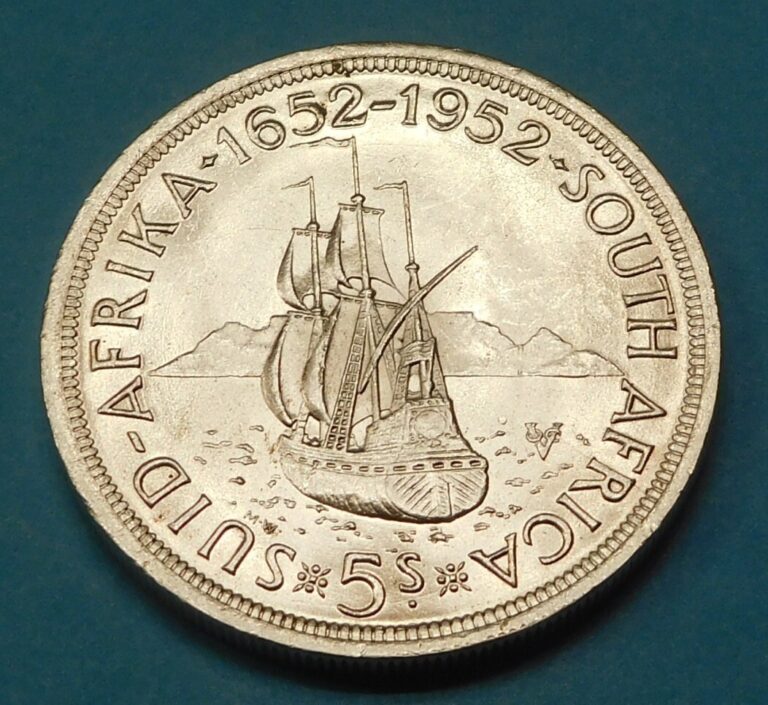 Read more about the article 1952 South Africa 5 Shillings Silver Coin Uncirculated