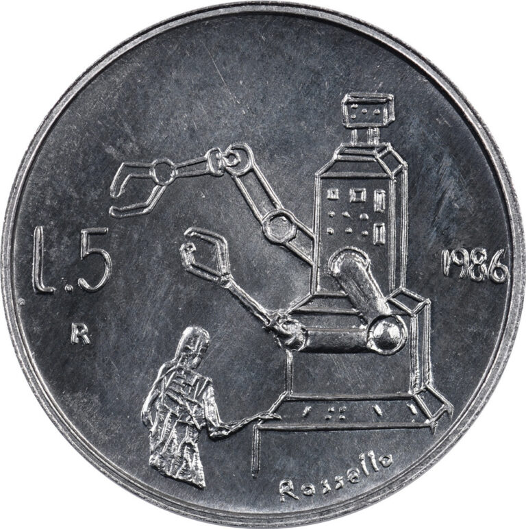 Read more about the article San Marino – 5 Lire – 1986 R – Unc – Robot Control