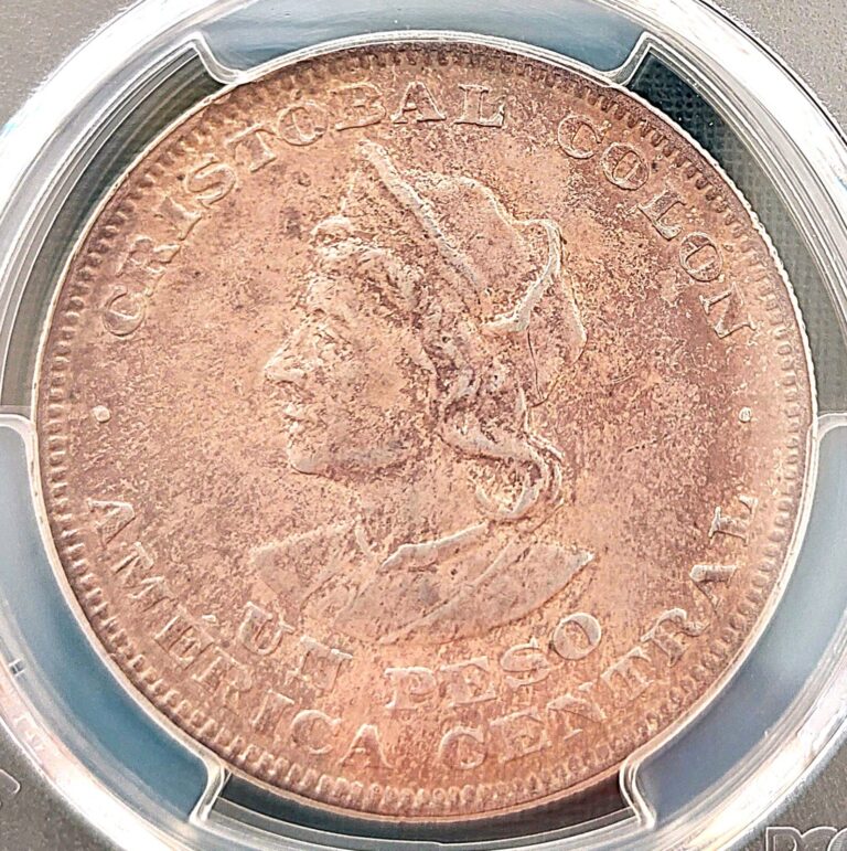Read more about the article 1911-CAM El Salvador Peso  PCGS XF 45   nice silver coin        # 1885   # 60-1