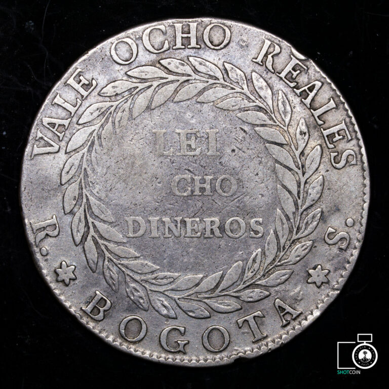 Read more about the article Colombia  8 Reales 1844  Silver crown coin