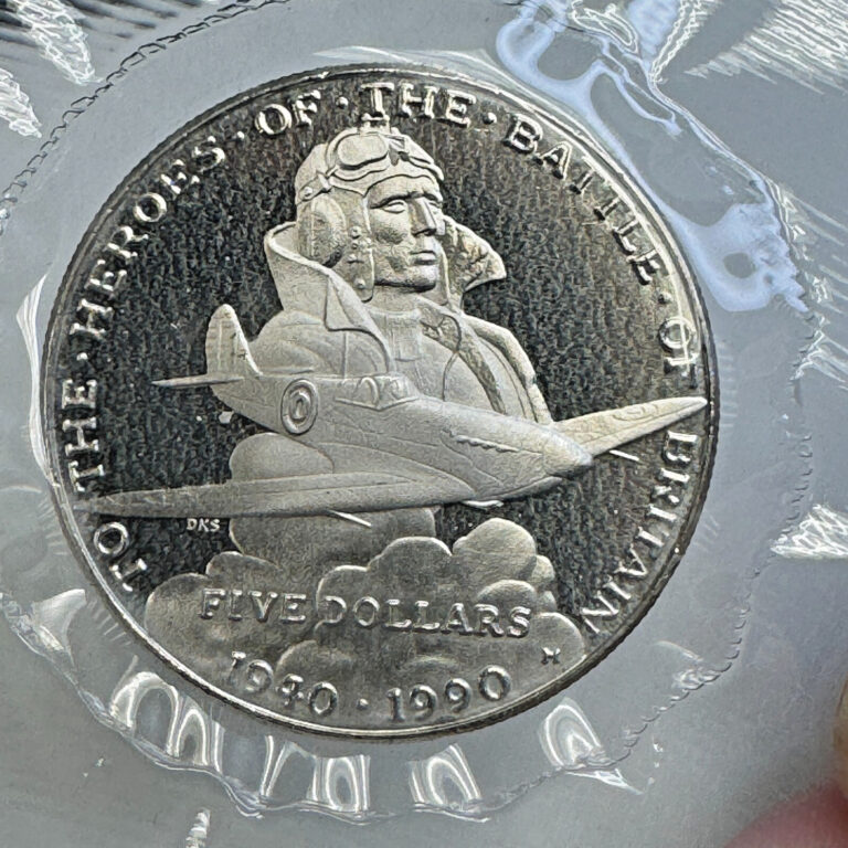 Read more about the article 1990 Marshall Islands $5 Five Dollars Battle of Britain Commemorative Coin