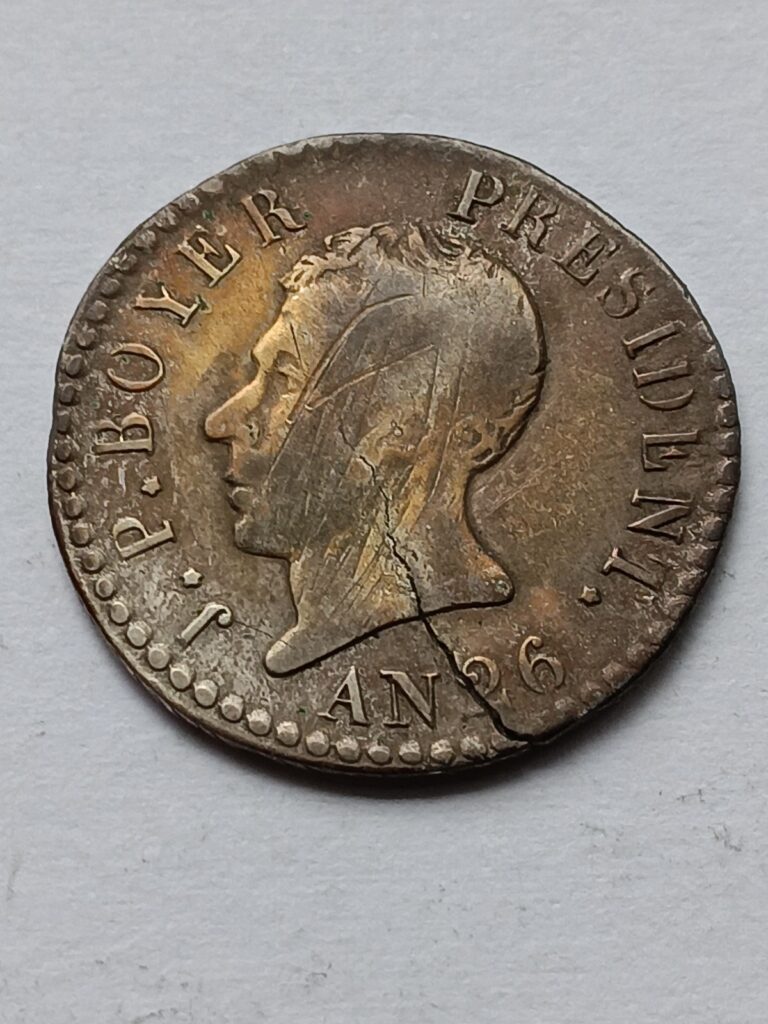 Read more about the article 1829 (AN26) Haiti 25 Centimes – Silver