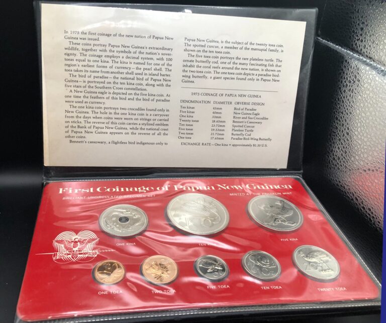 Read more about the article Papua New Guinea 1975 Uncirculated Specimen Set  8 of coins  KM# 1-8a