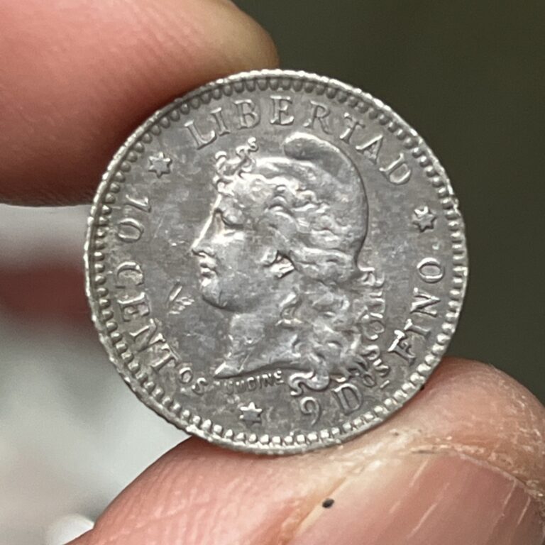 Read more about the article 1883 Argentina 10 Centavos Silver Coin
