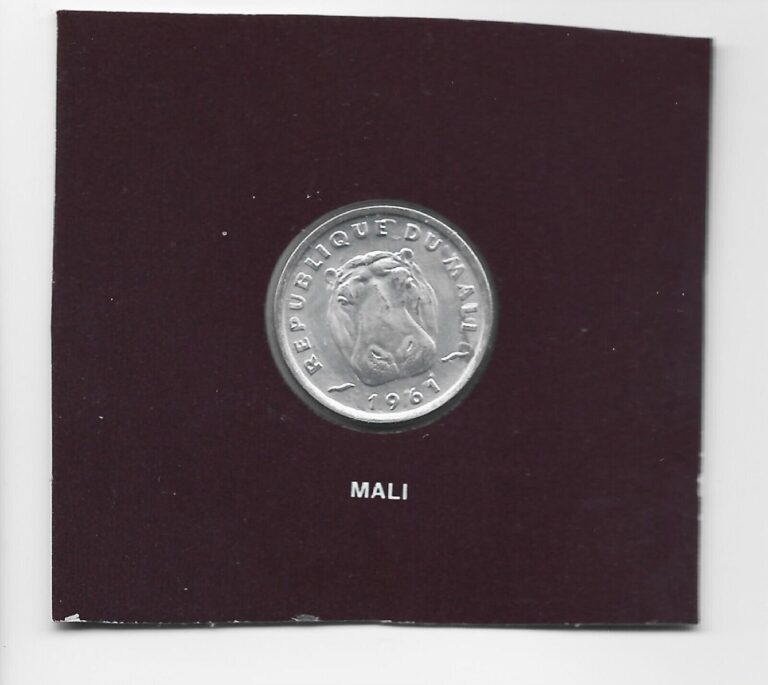 Read more about the article Mali 5 Francs 1961 K2 Hippo Obsolete One Year Type From Set