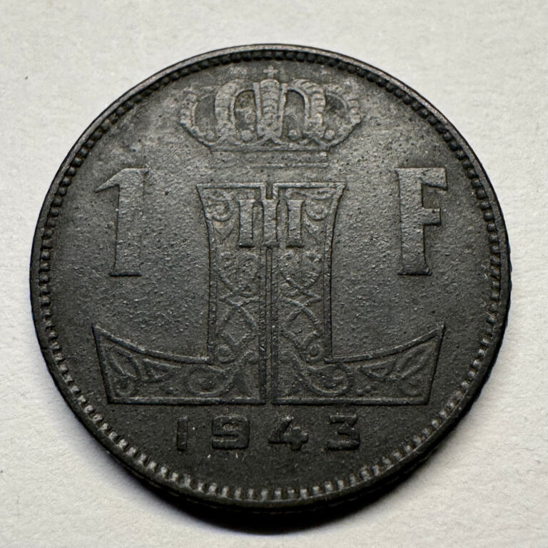 Read more about the article 1943 Belgium 1 Franc – Beautiful Coin – #B-082