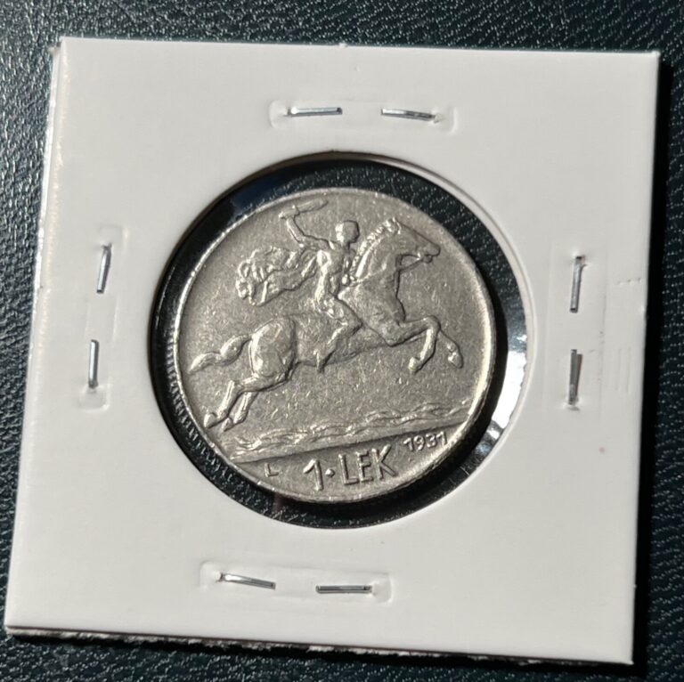 Read more about the article 1931 ALBANIA 1 Lek ~ XF ~ Semi Key Date Low Mintage World Coin. Ships Free!