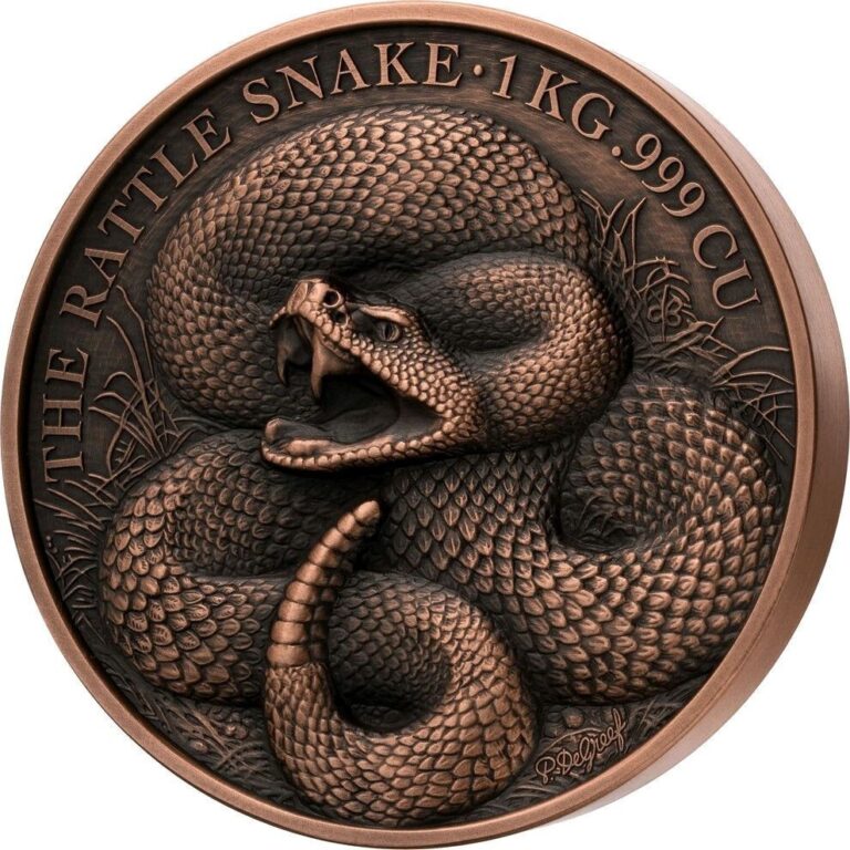 Read more about the article 2025 Benin Lunar Rattlesnake 1 Kilo Copper Coin