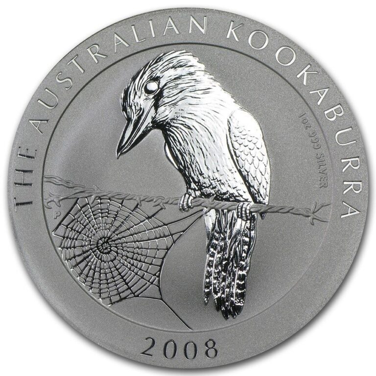 Read more about the article 2008 Australia Kookaburra 1oz .999 Silver Bullion Coin In Original Capsule!