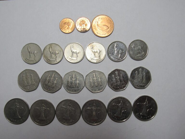 Read more about the article Lot of 21 Different United Arab Emirates Coins – 1973 to 2017 – Circulated