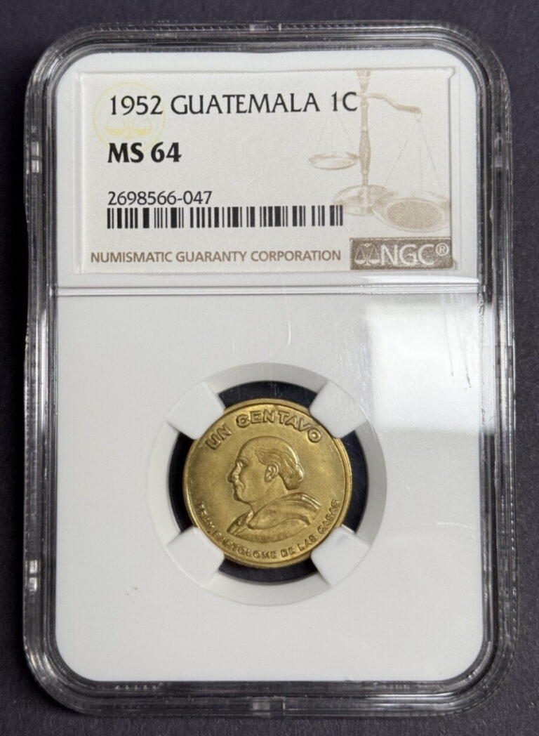 Read more about the article Guatemala – 1 Centavo – 1952 NGC MS64