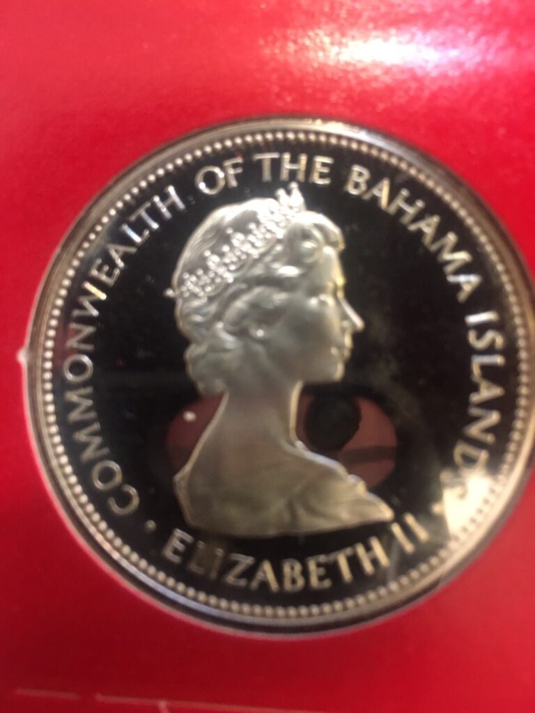 Read more about the article 1971 The BAHAMAS Elizabeth II FLAMINGO Birds PROOF SILVER 2 Dollars Coin