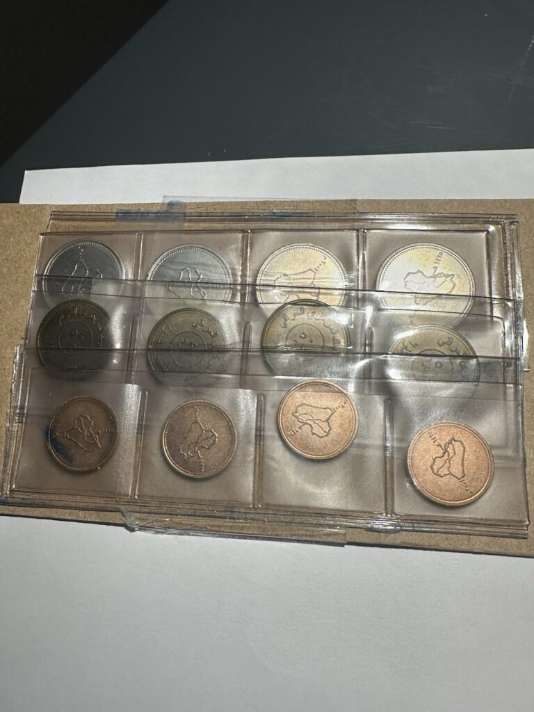 Read more about the article Iraq 4 (x) 3 Pieces UNC Coin Set  25 50 100 Dinars 2004  (12 Coins)