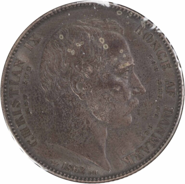 Read more about the article 1863 FK RH Denmark 2 Rigsdaler KM 761.3 EF Uncertified #313