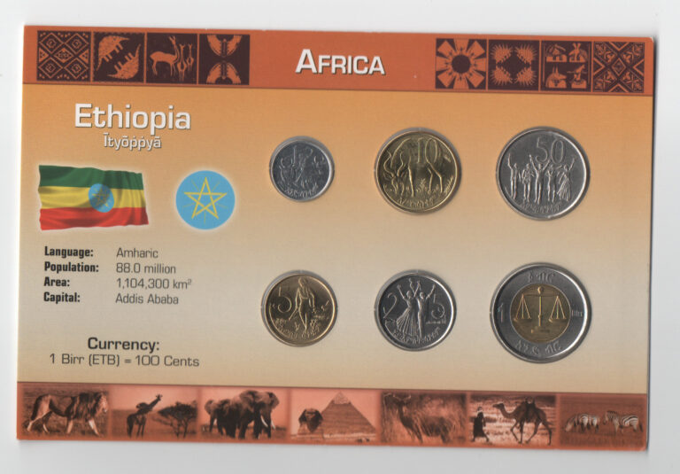 Read more about the article World Coins Africa Ethiopia Set Of 6 Coins BU w/cart