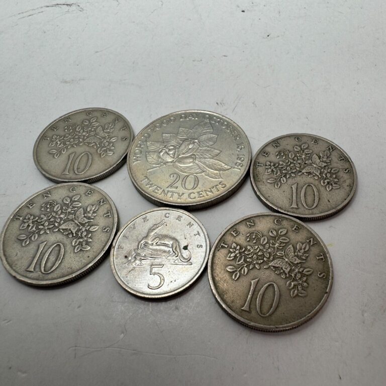 Read more about the article Jamaica Coin Collection 6 Jamaican Foreign 5 10 20 Coin Lot 1969 1975 1981 1987