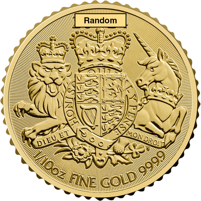 Read more about the article Great Britain Gold Royal Arms Coin £10 – 1/10 oz – BU – Random Date