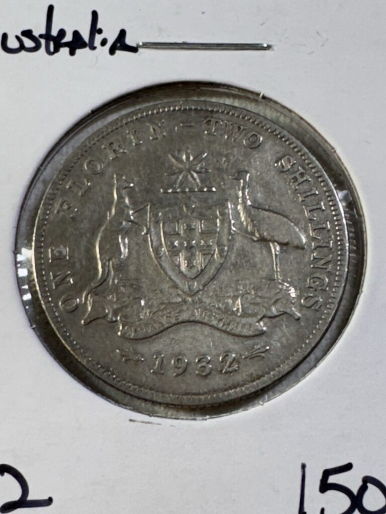 Read more about the article 1932 Australia 1 Florin Silver Coin Cleaned Low Mintage
