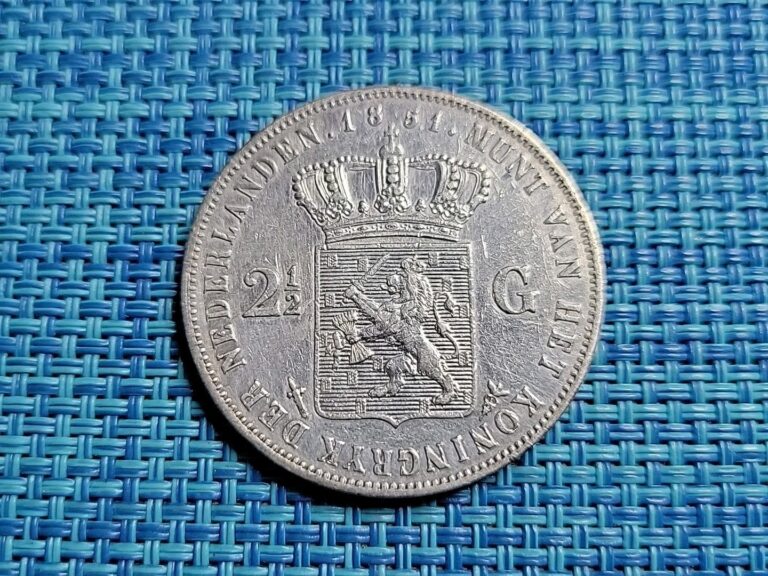 Read more about the article 🇳🇱 Netherlands  2 1/2  Gulden 1851  KM-82 Silver .945 Coin 043025-13