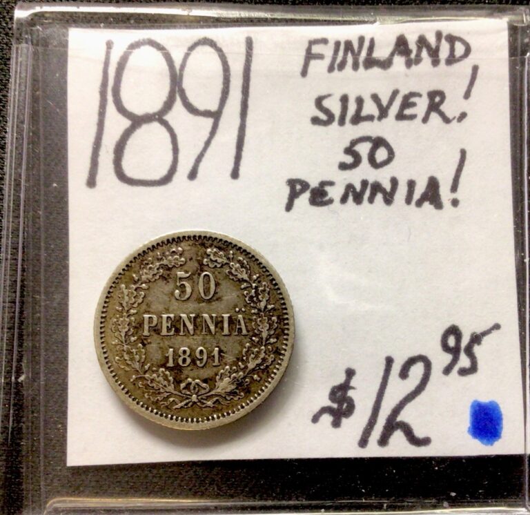 Read more about the article 1891 Finland Silver! 50 Pennia! ENN Coins