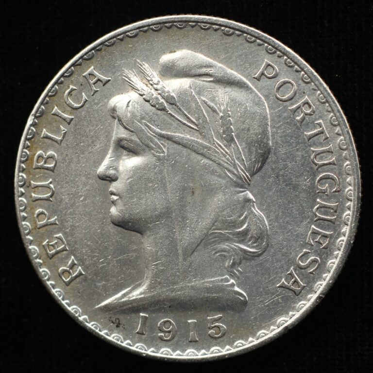 Read more about the article 1915 Republic of Portugal 1 Escudo Silver Coin – .835 Silver (P0173)