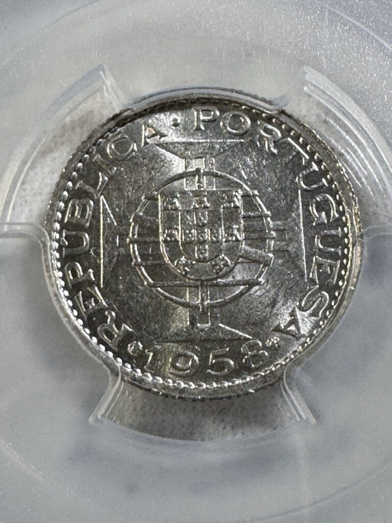 Read more about the article 1958 Timor 3 Escudos Graded MS 62 by PCGS