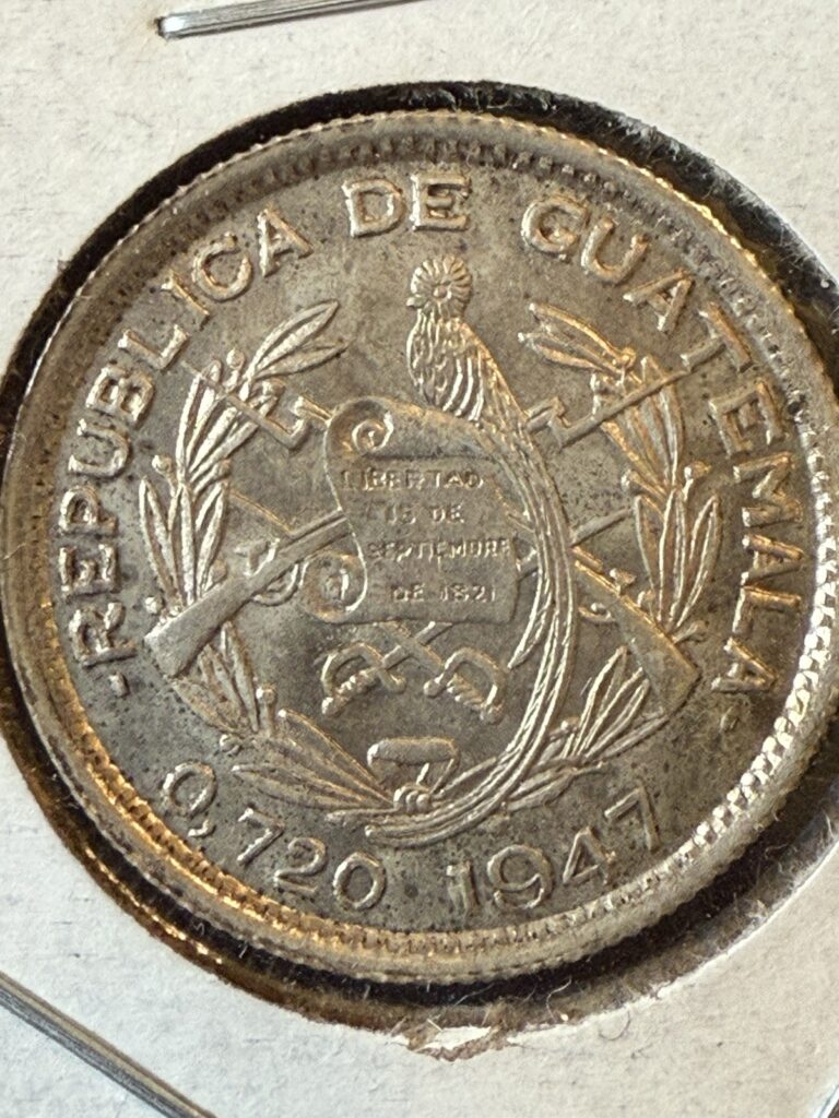Read more about the article 1947 Guatemala 10 Centavos Silver Coin High Value