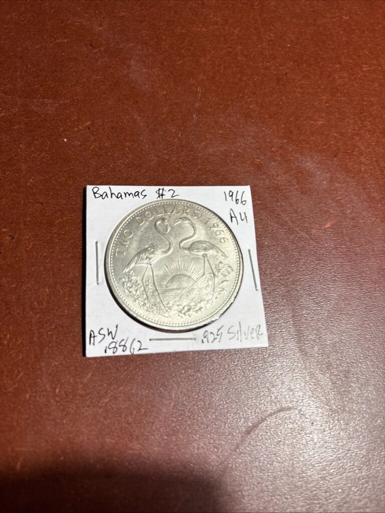 Read more about the article 1966 Bahamas $2 Dollars 0.9250 Silver ASW 0.8862 Free Shipping