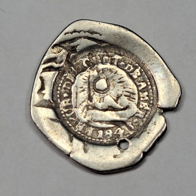 Read more about the article 1846 COSTA RICA C/S over Mexico Mo Cob 2 Reales Assayer P 2.78g Holed *J548