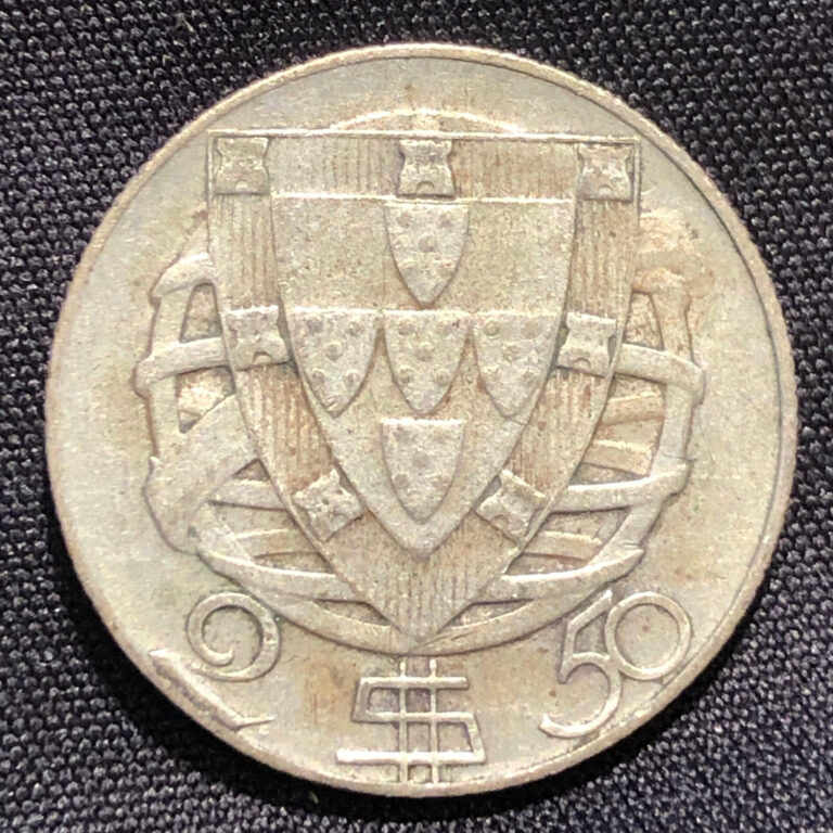 Read more about the article 1948 Portugal 2.5 Escudos Silver Coin – VF (Very Fine) condition