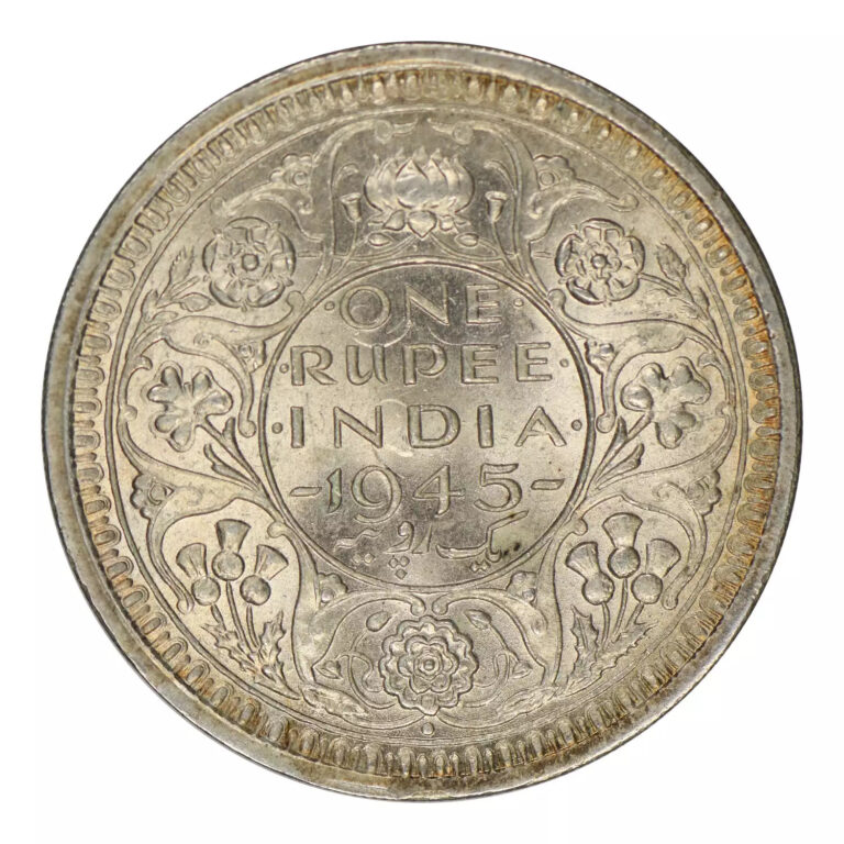 Read more about the article 1945 INDIA-BRITISH Silver RUPEE (Anglina) About Uncirculated Condition
