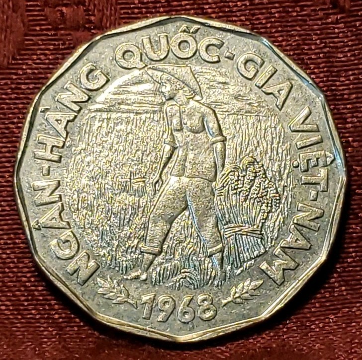 Read more about the article 1968 South Vietnam 20 Dong Nickel Clad Steel Coin  Free Shipping