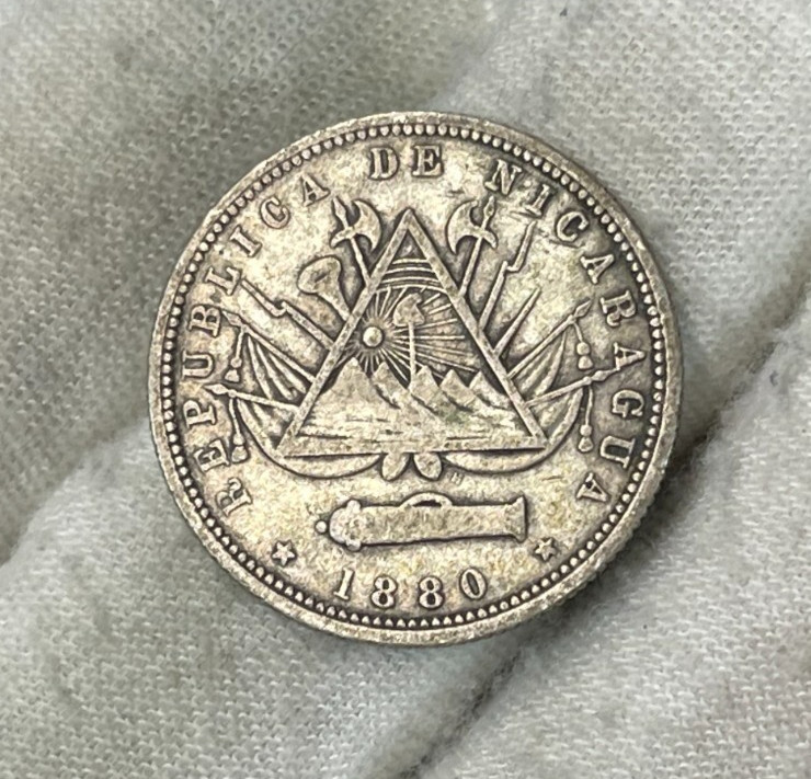 Read more about the article 1880 Nicaragua 20 Centavos Silver Coin Low Mintage High Value