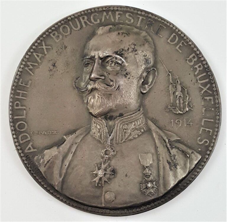 Read more about the article Belgian Commemorative Medal for Adolphe Max – Dealer Lot (VF Condition) 🇧🇪
