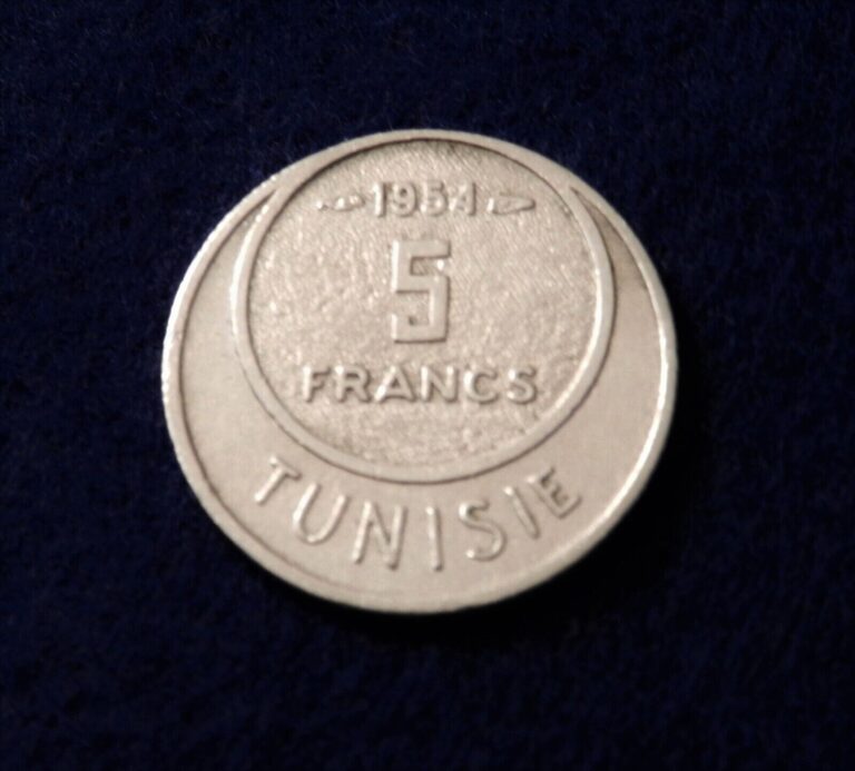 Read more about the article 1954 Tunisia 5 Francs – Fantastic Coin – See Pictures