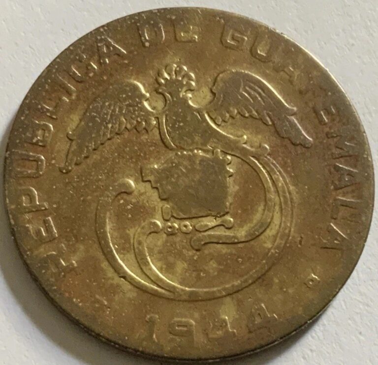Read more about the article 1944 Guatemala 2 Centavos Quetzal Bird