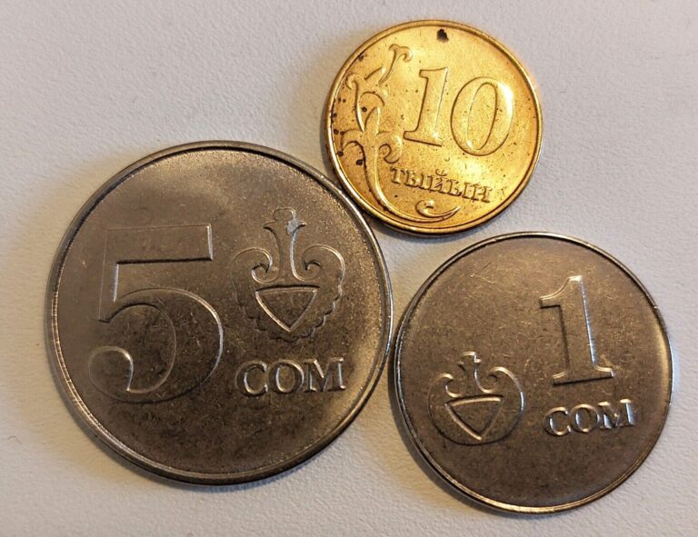 Read more about the article Kyrgyzstan 3 Coins Lot – 1 and 5 Som + 10 Tiyin 2008