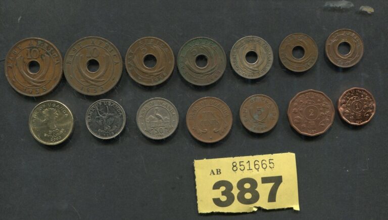 Read more about the article Set of  14  coins  of   British East Africa and Uganda