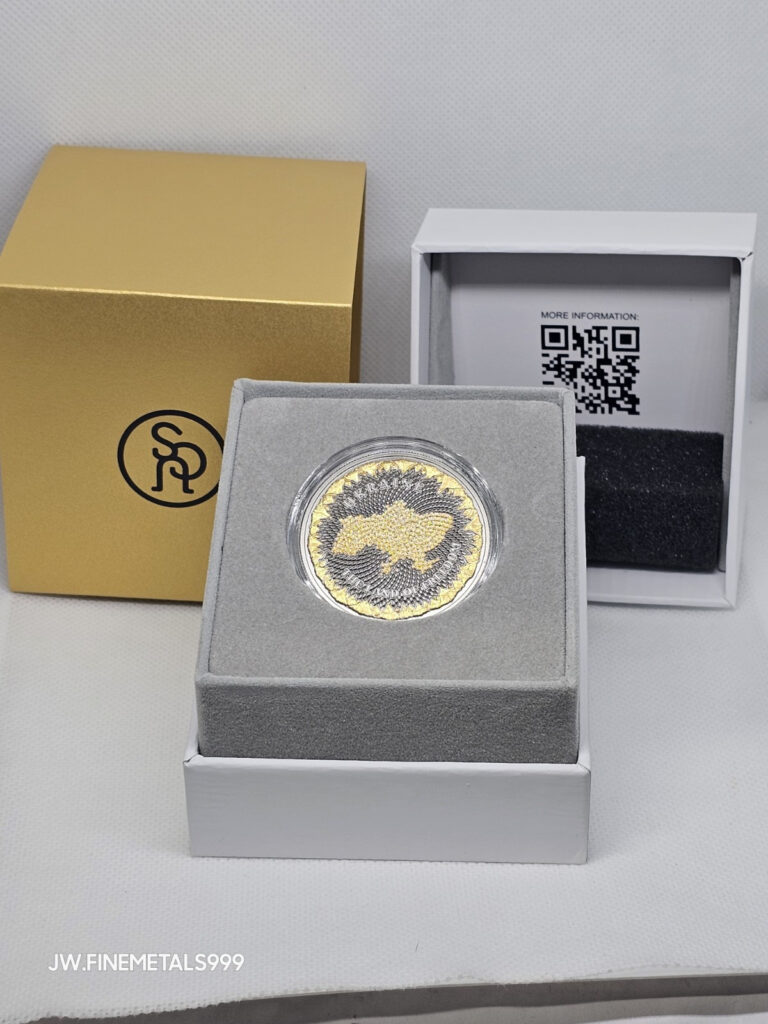 Read more about the article Ukraine The Land of Freedom 1 oz Proof Silver Coin 0.00001 Bitcoin UCS 2024