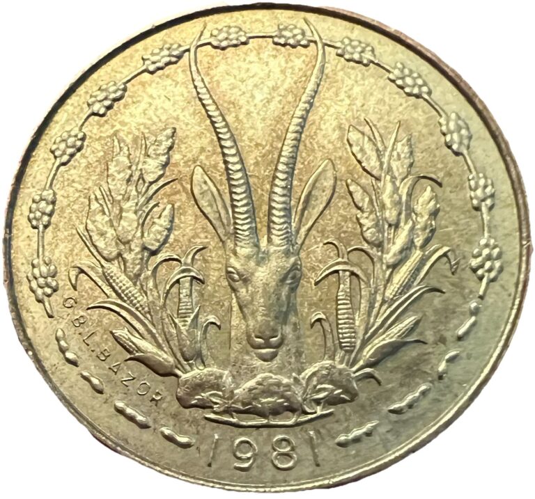 Read more about the article 1981 Western Africa 5 Francs – Lot C12